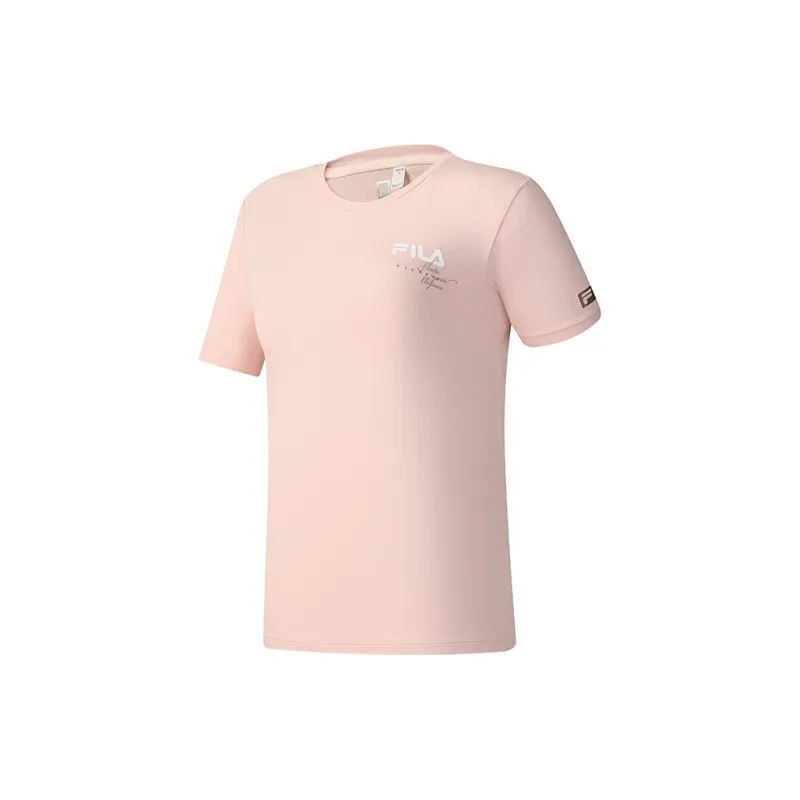 FILA Fitness T Shirt Women's Yu Gray Pink-1