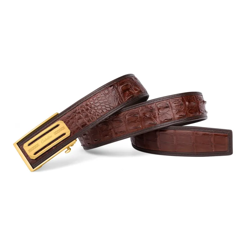 CATELLES Crocodile Leather Leather Belts Men's 3.5cm/3.8cm-24