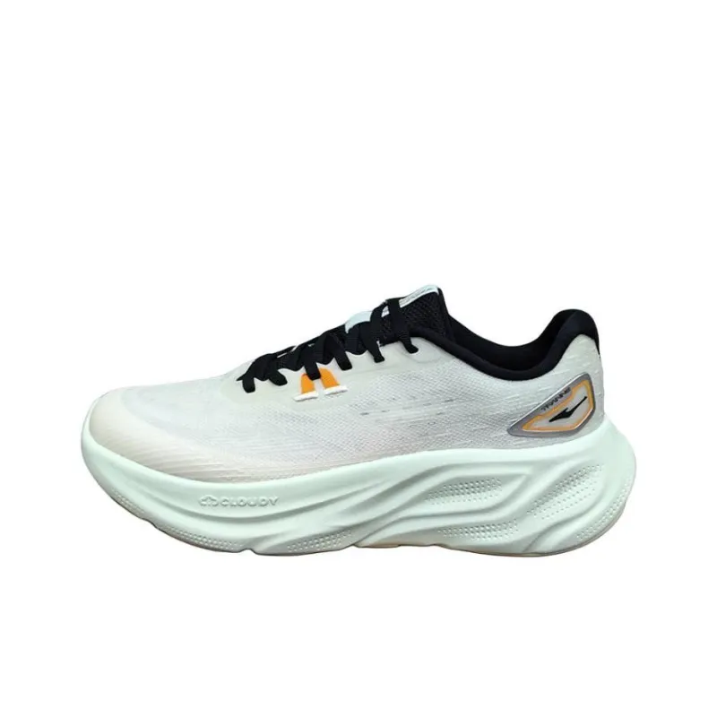 Erke Anti Slip Wear Resistant Low Top Casual Running Shoes Men's White Black-0