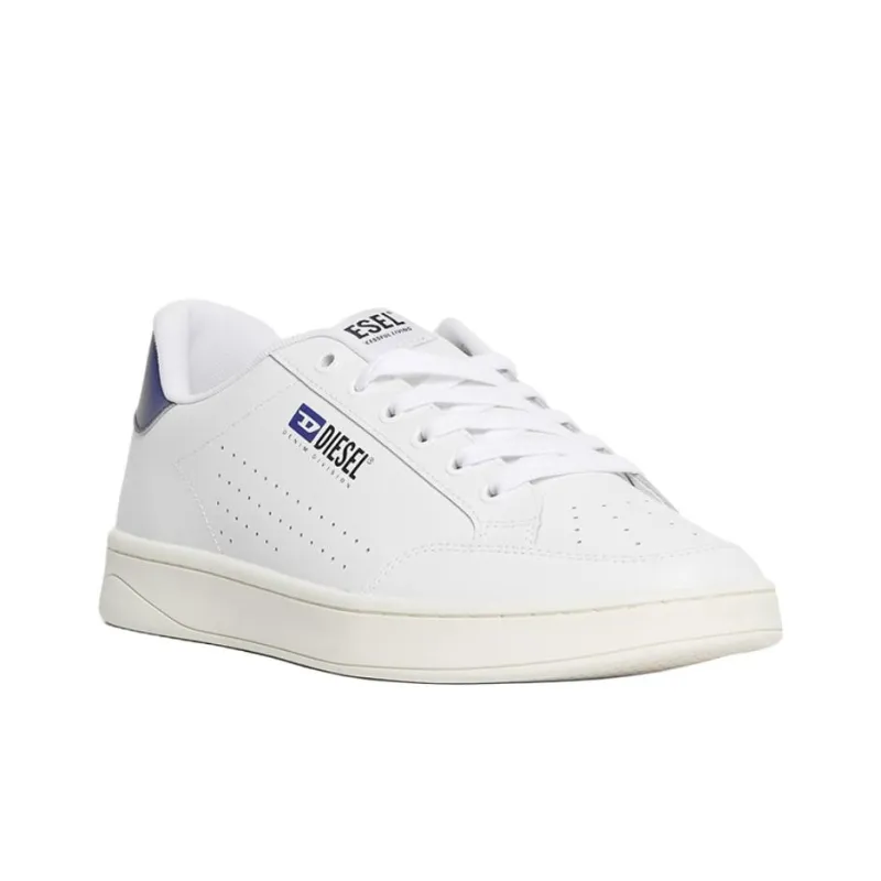 DIESEL S Athene VTG Low Top Skateboard Shoes Men's White Blue-3