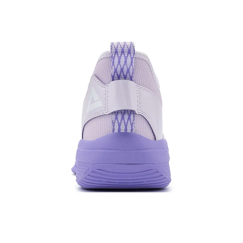 PEAK Lanying Cushioning Anti Slip And Wear Resistant Lightweight Rebound Low Top Basketball Shoes Women's Purple-4