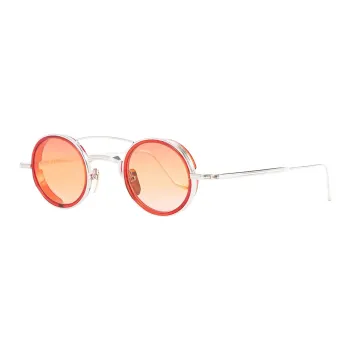 JACQUES MARIE MAGE Titanium Alloy Β Titanium Alloy Aviator Sunglasses Unisex Silver