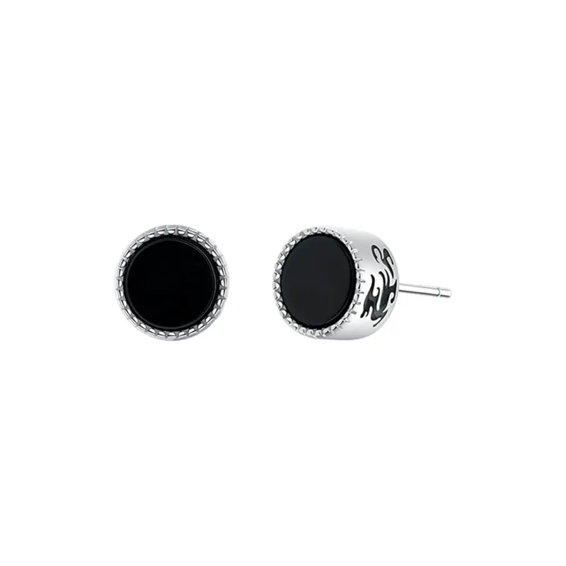 ZANC 999 Fine Silver Stud Earrings Unisex-1