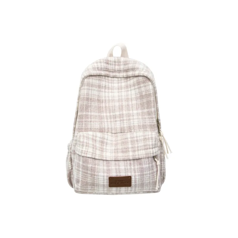 URBAN FOREST Woolen Backpack Regular Unisex Ecru/Black/Red/Coffee-0