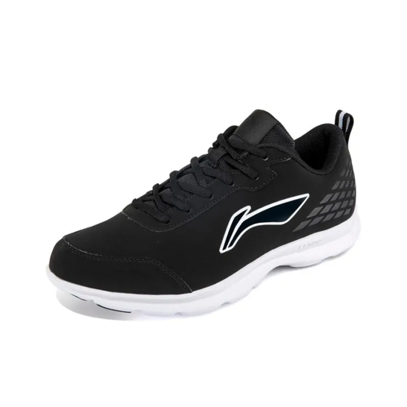 LiNing Low Top Running Shoes Unisex Black White-2