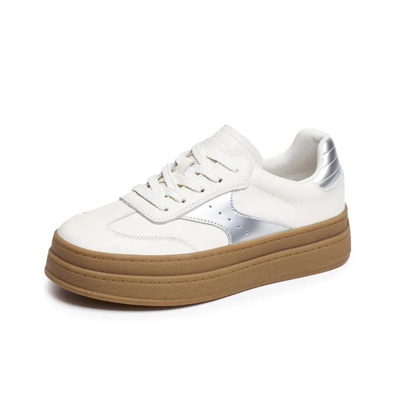 Staccato Low Top Skateboard Shoes Women's Gray White-1