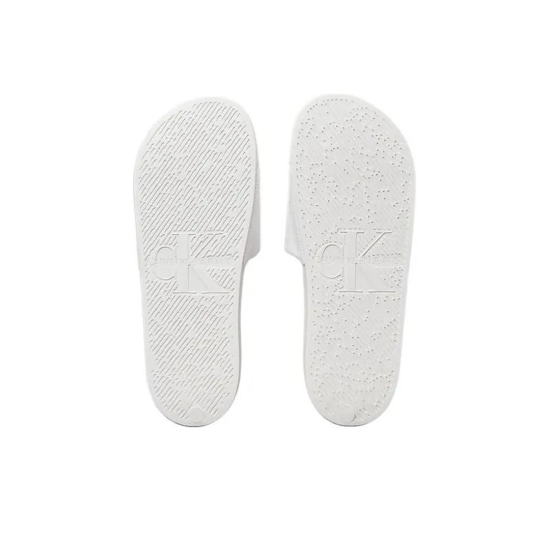CKJ CALVIN KLEIN JEANS Slide Slippers Men's White-5