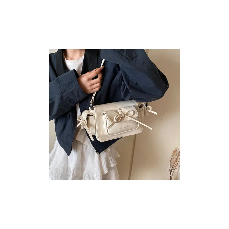Fitchell Fashion Backpack PU Lace Up Shoulder Bag Crossbody Bag Regular Women's Red/Pink/Black/Brown/White-1