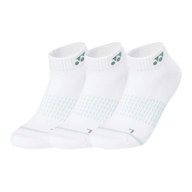 YONEX Ankle Socks Women's 1 Pack White/Turquoise-2