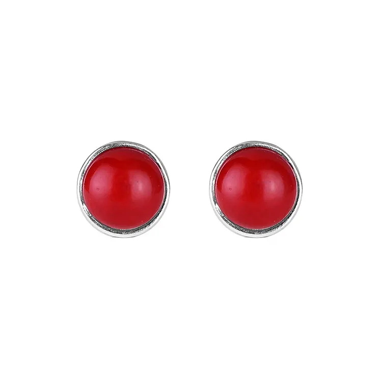 AAJF S925 Silver Stud Earrings Women's-0