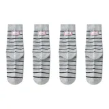 [4 Pack/Stripes Fabric Label]4 Dual Gray Color