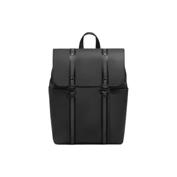 Gaston Luga Eco Friendly Material Polyurethane Backpack Mini Unisex Elegant Black