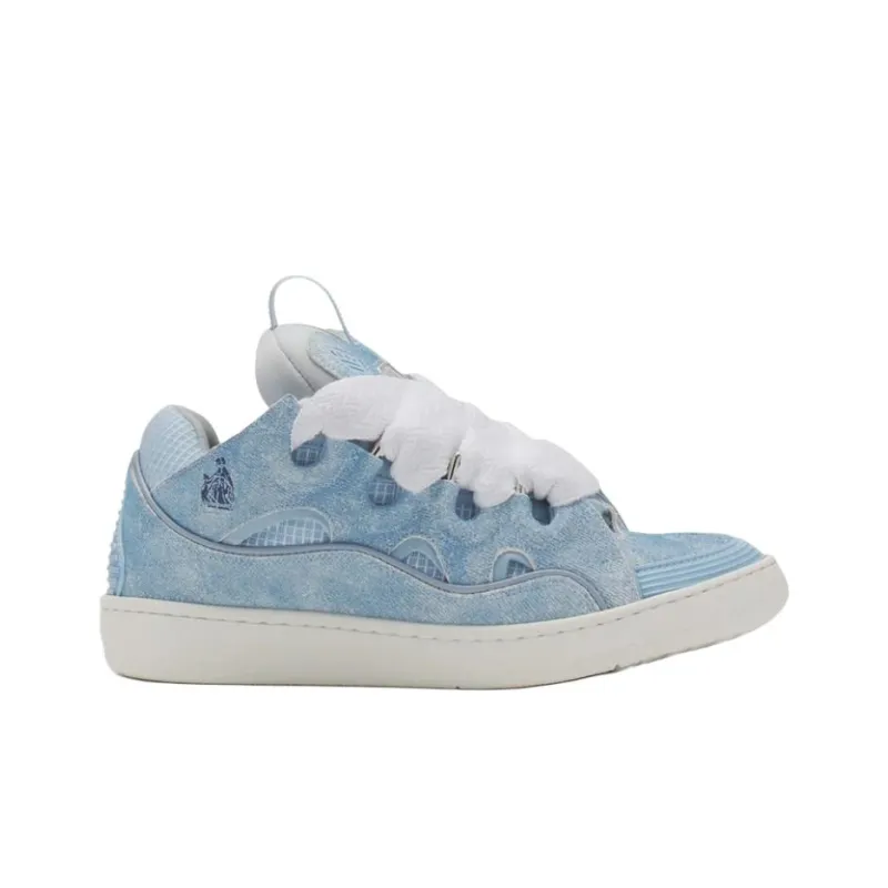 Lanvin Curb Low Top Skateboard Shoes Unisex Blue-1