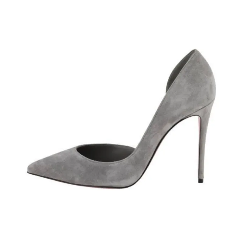CL Iriza Slim Heel High Heels 10cm Women's Gray-0
