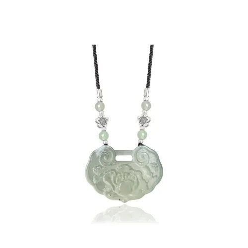 JIAOSHIYU Serpentine Jade Necklaces Unisex