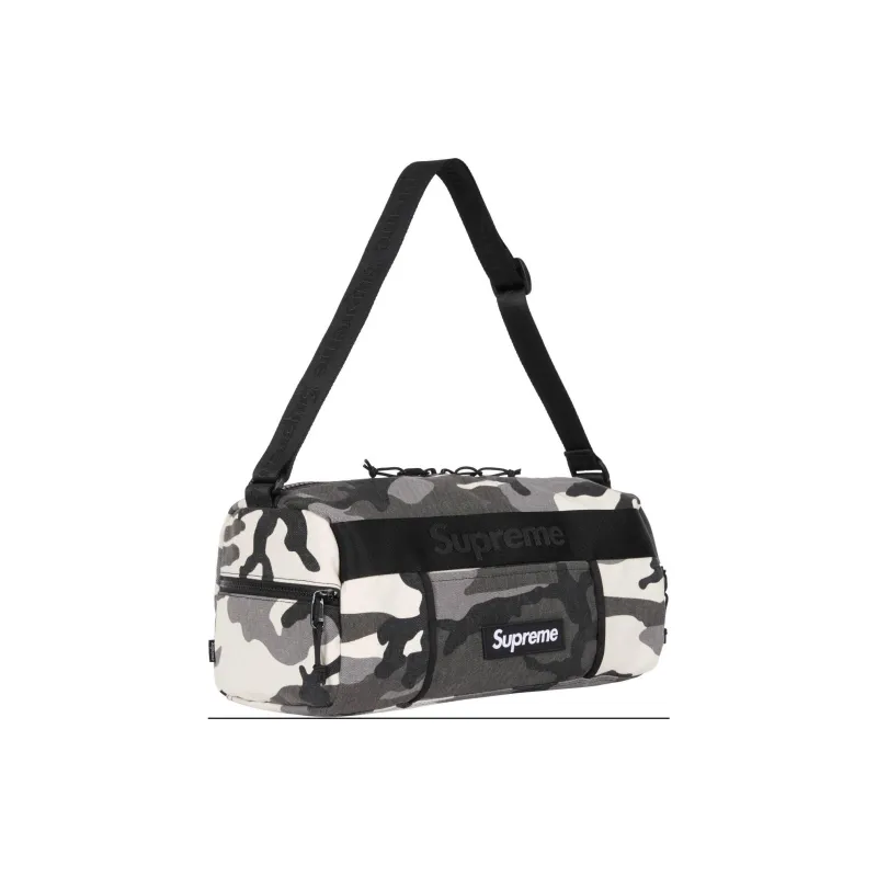 Supreme Cotton Blend Canvas Travel Bag 11L Unisex Snow Camouflage-1