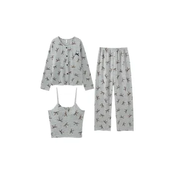 Sleeping Beauty Pajama Set Women's Light Gray