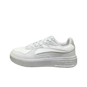 Erke Non slip Lightweight Low Top Skateboard Shoes Men's White Gray