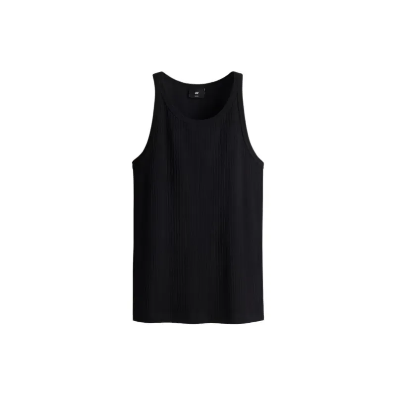 H&M Tank Tops Men Black-0