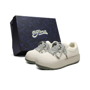 OUGLEMEN Slip Resistant Cushioning Impact Resistance Wear Resistant Low Top Skateboard Shoes Men's Box