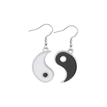 QIANFANGDAHUANGYE Oil Drip Earrings Unisex