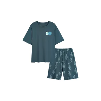 MADALLO Pajama Set Men's Peacock Green