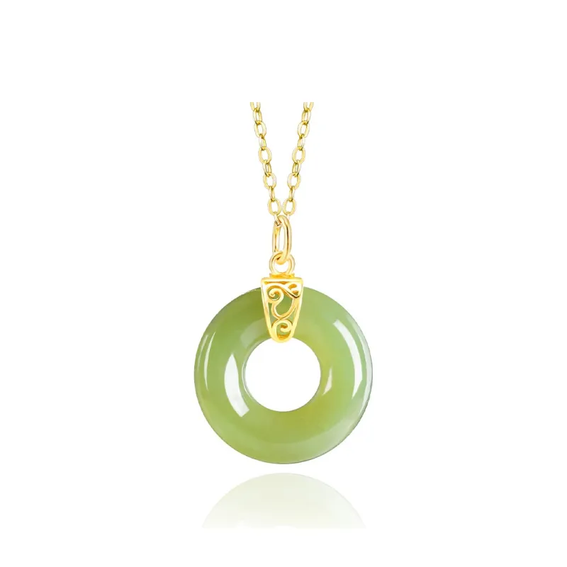 Royal Heaven's Choice Hetian Jade Pendants Green Jade Women's-1