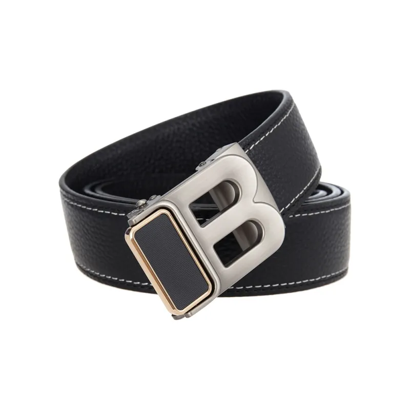ROBINHOOD Cow Leather Leather Belts Men's Width 3.5CM-1