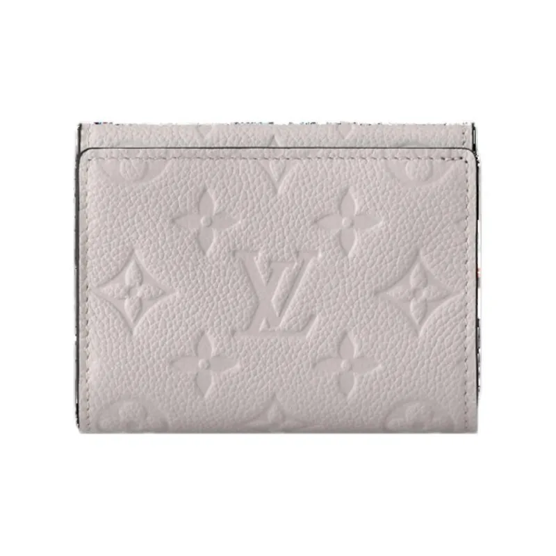 LOUIS VUITTON Leather Wallet Women's Blossom Gray-2