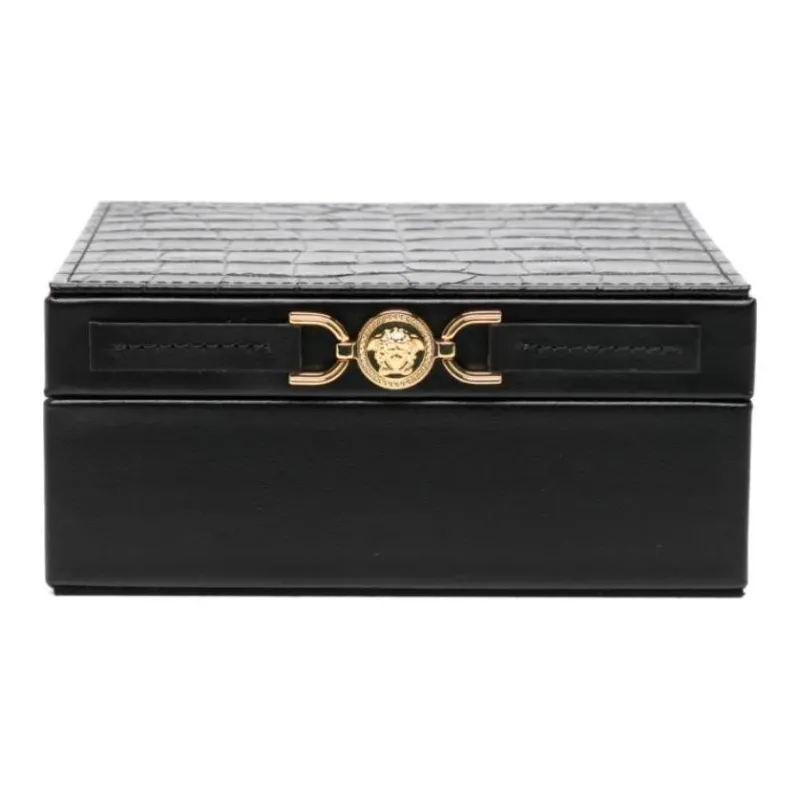 FANSIZHE Leather Jewelry Boxes Women's Black-1