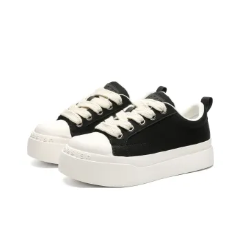 MODENGPAN Breathable Low Top Canvas Shoes Unisex Black