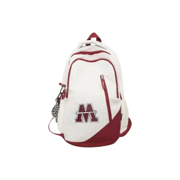 HCXK Nylon Korean Style Trendy Versatile Backpack Regular Unisex White/Black/Red