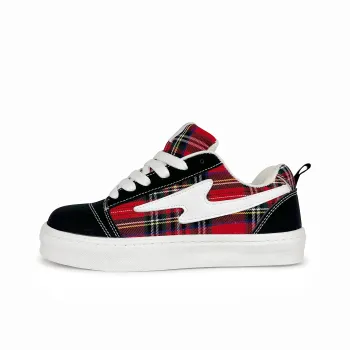 Rongchuan Anti Slip And Wear Resistant Lightweight Low Top Skateboard Shoes Unisex Black Red