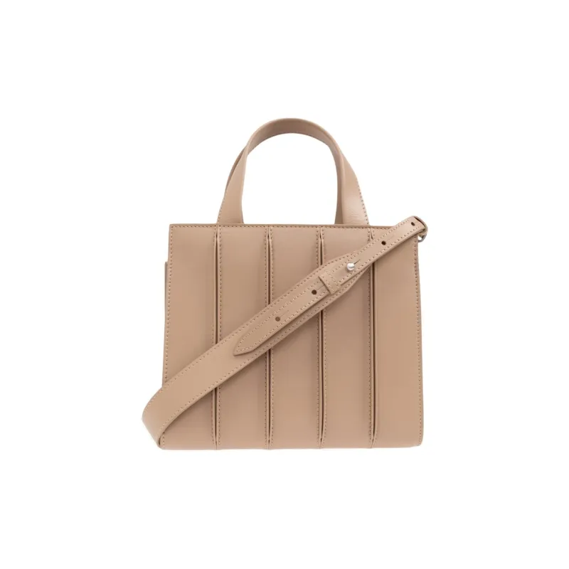 MaxMara Genuine Leather Shoulder Bag, Crossbody Bag, Handbag Women's Beige-2