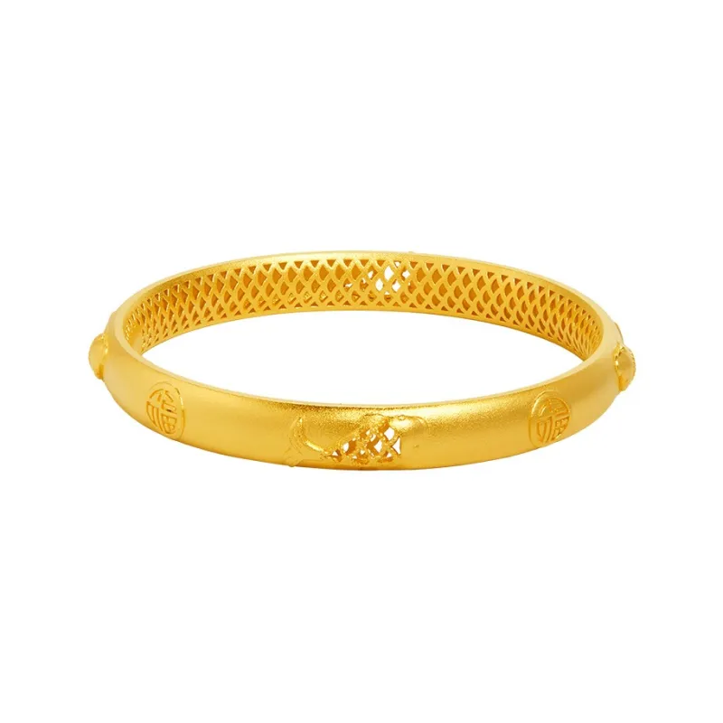 JITAIXIANG S999 Fine Silver Bangles Women's-0