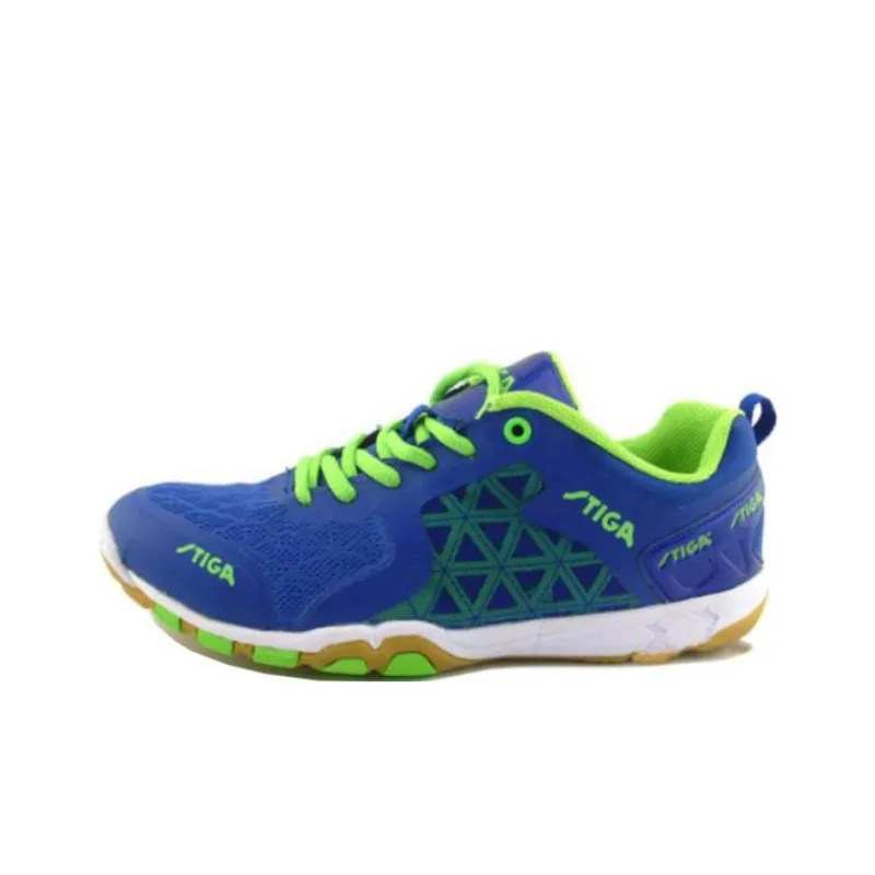 Stiga Anti-Slip Wear-Resistant Low-Top Training Shoes Unisex Blue Green-0