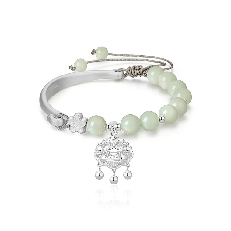 Central Fashion Bangles Pale Greenish White Jade Women's-0