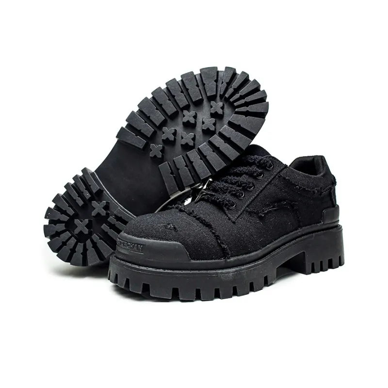 ESTEE GEEA Anti-Slip And Wear-Resistant Coverage Support Low-Top Casual Shoes Men's Black-4