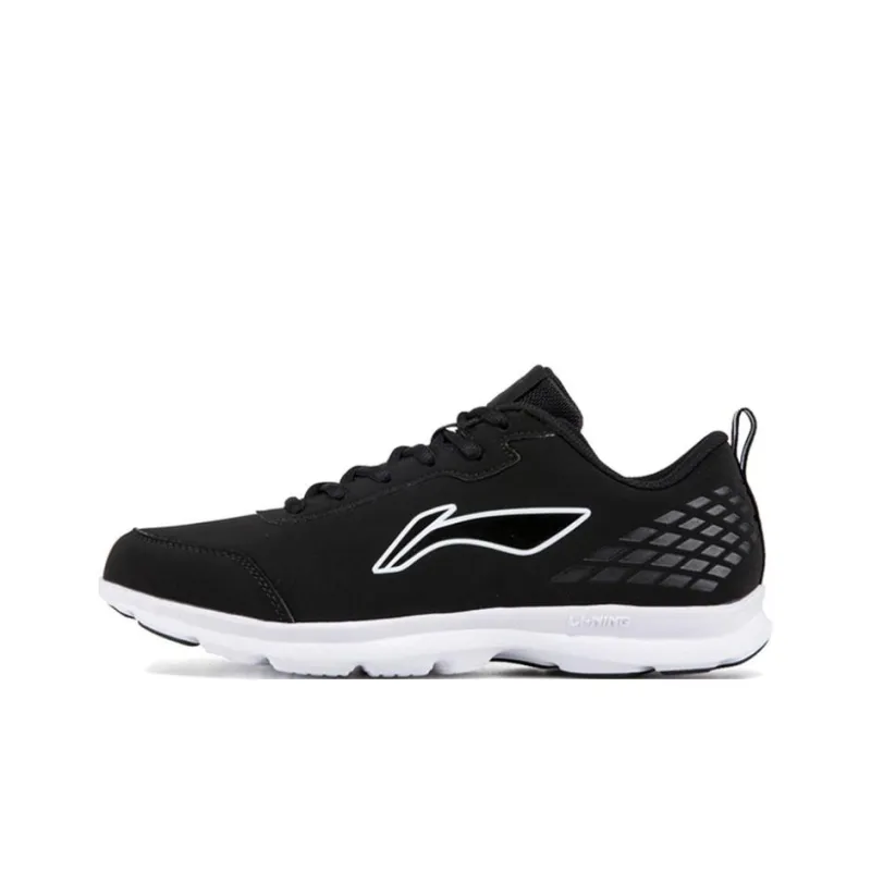 LiNing Low Top Running Shoes Unisex Black White-0