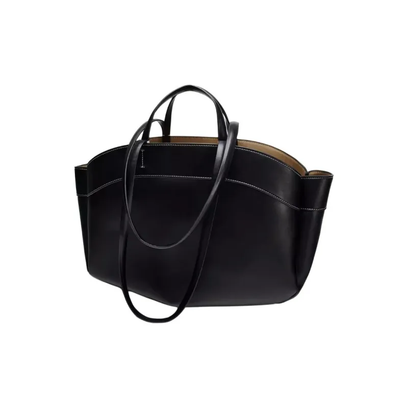 ZARA PU Handbag Large Size Women's Black-1
