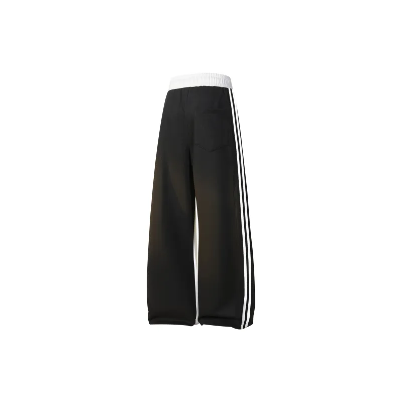 Supremo Cat Casual Pants Unisex Black White-1