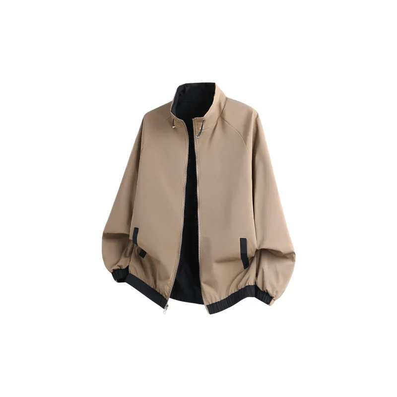 Small Columns Under The Sea Jackets Coats Unisex Brown-1