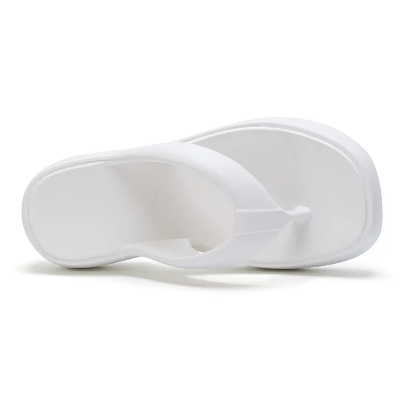 Soft EVA Ankle Platform Height Increasing Women's Flip Flops, Minimalist Style, Versatile Comfortable Home Slippers-10