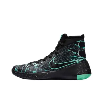 Nike Hyperdunk 2015 Anti Slip Wear Resistant High Top Basketball Shoes Men's Black Green
