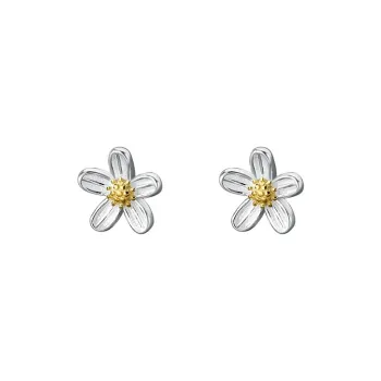 NVBBK Pure Silver 999 Sterling Silver Stud Earrings Women's