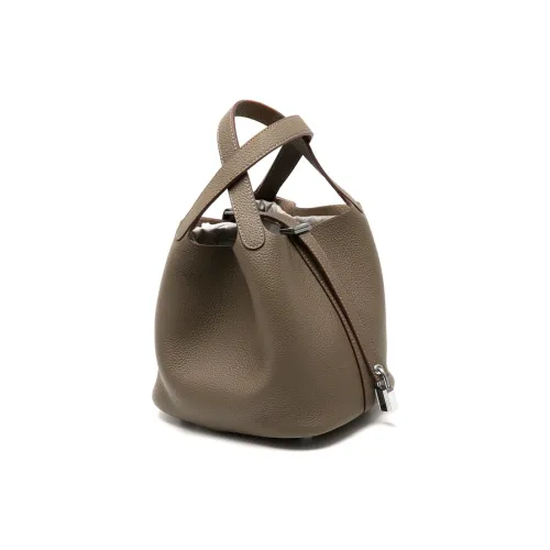 BEMIX PETS Top Grain Cow Leather Handbag Regular Women's Elephant Gray