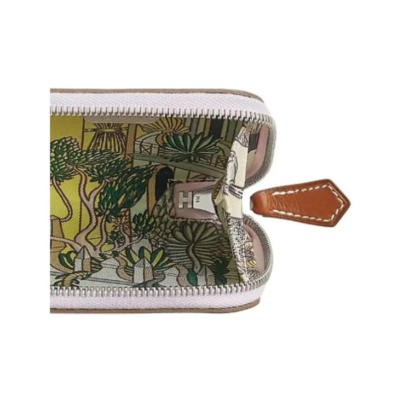 HERMES Silk'In Epsom Calfskin Wallet Women's Pink-2