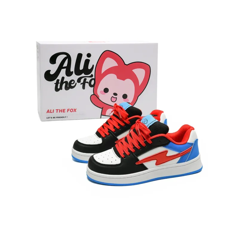 ALI THE FOX Slip Resistant, Abrasion Resistant, Lightweight, Breathable Low Top Skateboard Shoes Unisex-5