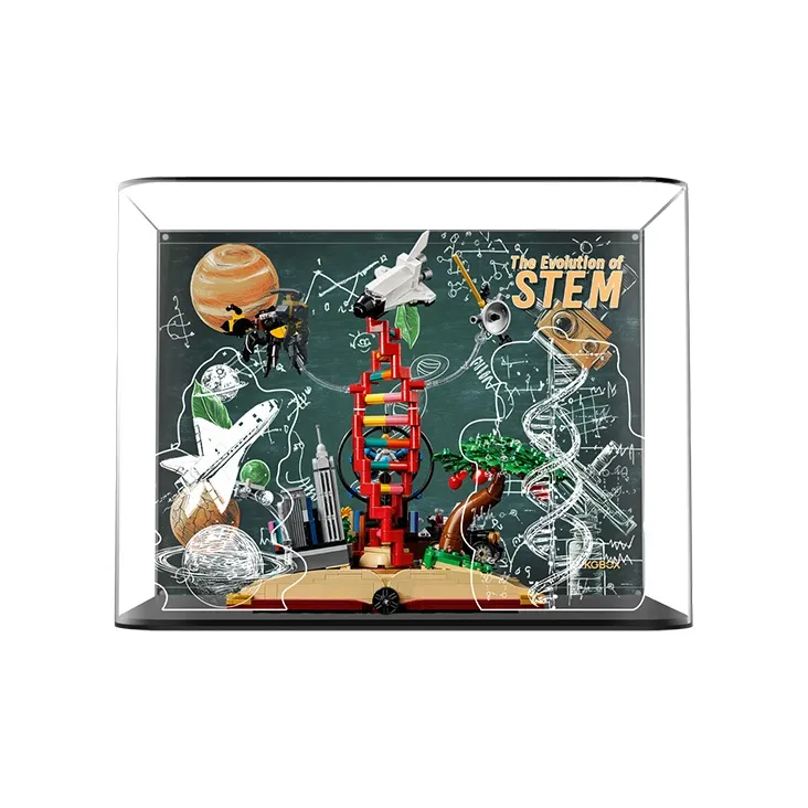 KGBOX For 21355 Knowledge Is Power STEM Plastic Display Case Storage Dust Cover Model Accessories-6