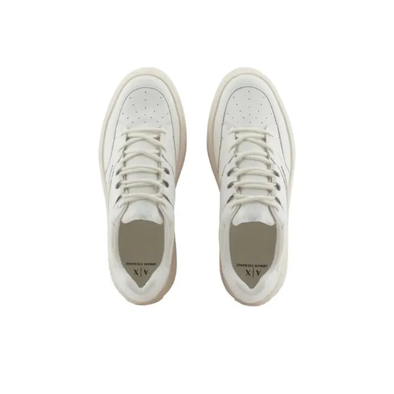 ARMANI EXCHANGEAE Low Top Skateboard Shoes Men's Ecru-3